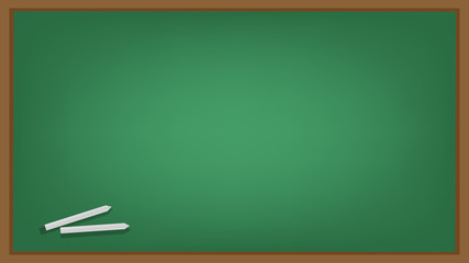green board and chalks vector illustration