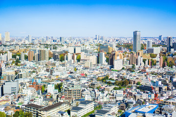 Fototapeta na wymiar Tokyo cityscape on a sunny day