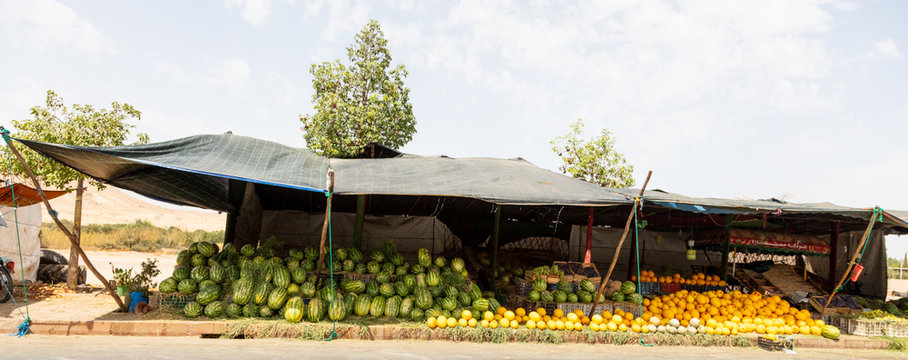 Marketplace filled with fruit