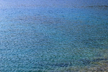 Deep blue sea water background reflection