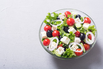 Fresh vegetables greek salad