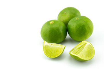 Lime on a white background.
