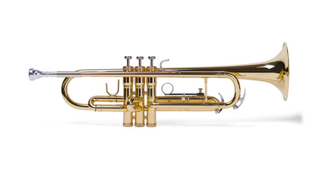 Obraz na płótnie Canvas Trumpet Side View