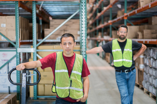 Warehouse worker portrait.