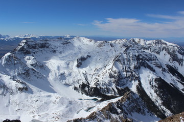 Fototapeta na wymiar Snow covered Colorado Rocky Mountains in Winter
