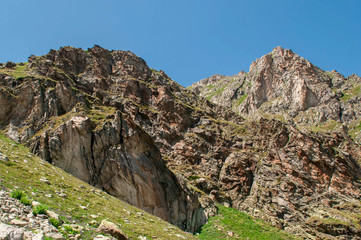 mountain landscape on a Sunny summer day.