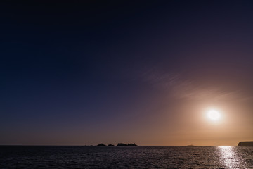 Sunset over the rocky Croatian coast