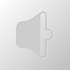 simple volume medium. Paper design. Cutted symbol. Pitted style