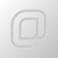 E-mail symbol, internet mail icon. Linear, thin outline. Paper d