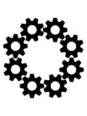 kreis rund muster mechanisch arbeiter ingenieur zahnrad mechaniker rad rund design logo