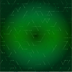 Green Triangle Grid Background