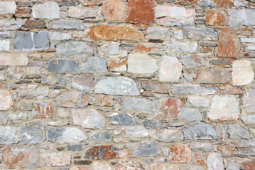 Old stone brick wall detail horizontal abstract