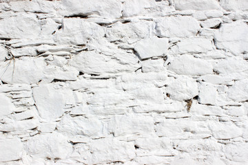 Old white brick stone wall detail horizontal abstract wallpaper