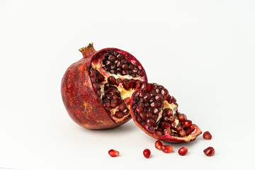 pomegranate isolated on white background