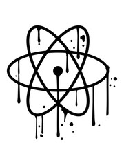 graffiti tropfen spray atom symbol zeichen cool kreis rund ingenieur design logo