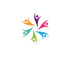 Obraz premium Adoption and community care Logo template