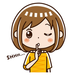 秘密　内緒　お静かに