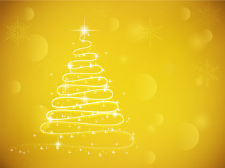 Beautiful christmas tree With snowflakes in the Christmas season.