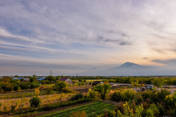 Fototapeta na wymiar View of Mout Ararat from Armenia