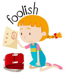 English vocabulary word foolish