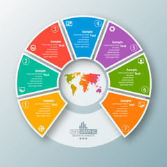 Abstract 3D Paper Infographics. Business template .Vector illustration