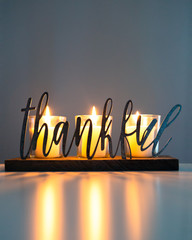 Thankful Illuminated Gratitude Candles