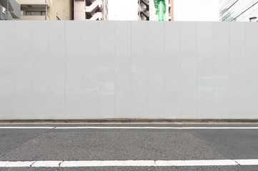 street wall background ,Industrial background, empty grunge urban street with warehouse brick wall
