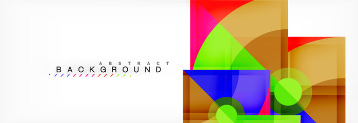 Triangles and circle geometric background