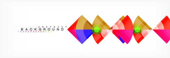 Triangles and circle geometric background