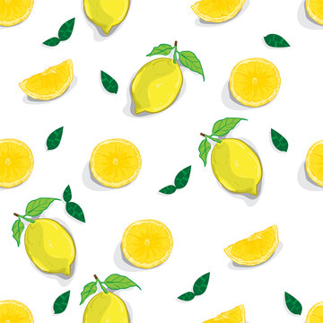 fruit pattern background graphic lemon