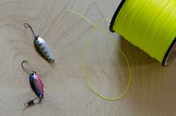fishing lure on hook