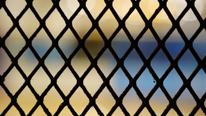 Fototapeta premium Various fences along the street