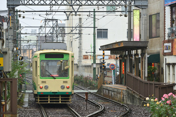 雨の日の路面電車