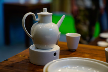 The ceramic teapot