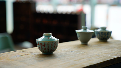 Chinese ceramic bowls cups