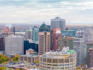 Naklejka premium Montreal during autumn season, Qc, Canada
