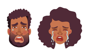 face of African man and woman