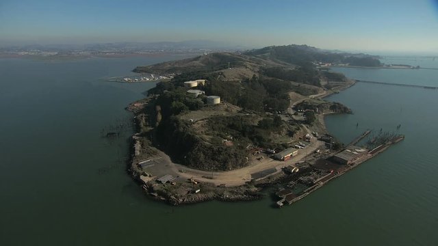 Aerial Point San Pablo San Francisco wildlife California USA