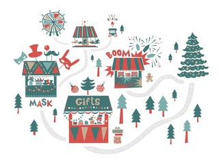 Christmas, happy new year design. Vector illustration