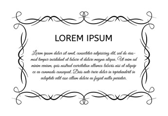 Decorative vintage horizontal frame