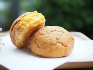Salt egg custard bun.