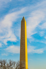 Washington DC Washington Monument on a beautiful day.