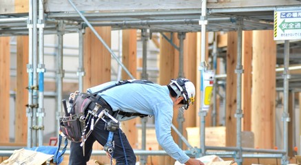 建築工事・木造建築・工事中 