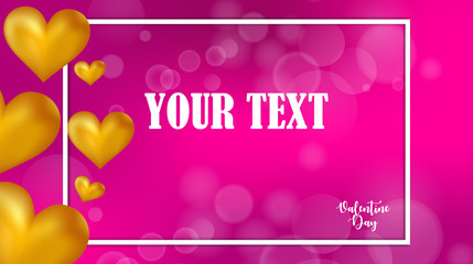 valentine day greeting template, valentine background with hear
