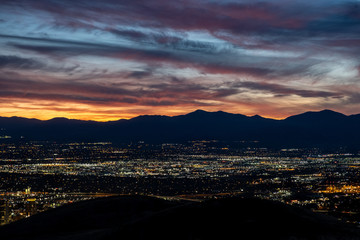 Sunset over the Salt Lake Valley