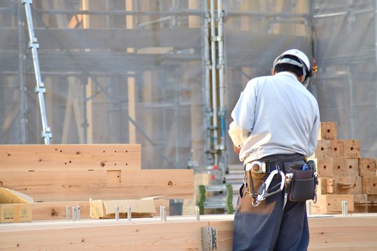 建築工事・木造建築・工事中 