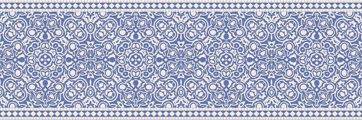 Wallpaper murals Portugal ceramic tiles Closeup of colorful bokeh texture background (Tiles seamless, High-resolution 2D CG rendering illustration)