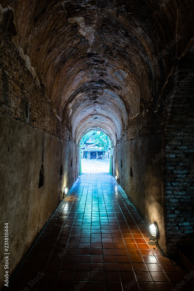 Canvas Prints The ancient tunnel of Umong temple