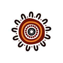 aboriginal art design icon logo template