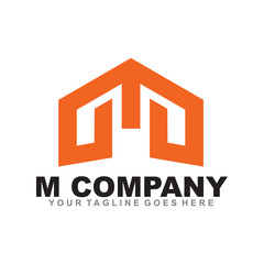 M letter logo design vector template